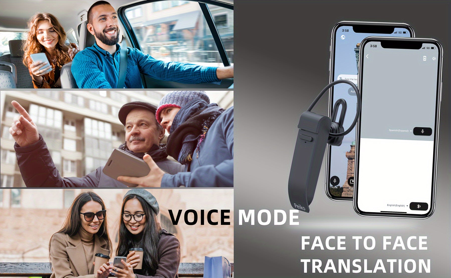 PEIKO WorldTalker - Instant Single Earphone Earbud Translator Supporting 136 Languages with 11 Offline Modes for Accurate Real-Time Voice Translation Anywhere - Premium  from Lizard Vigilante - Just $28.99! Shop now at Lizard Vigilante