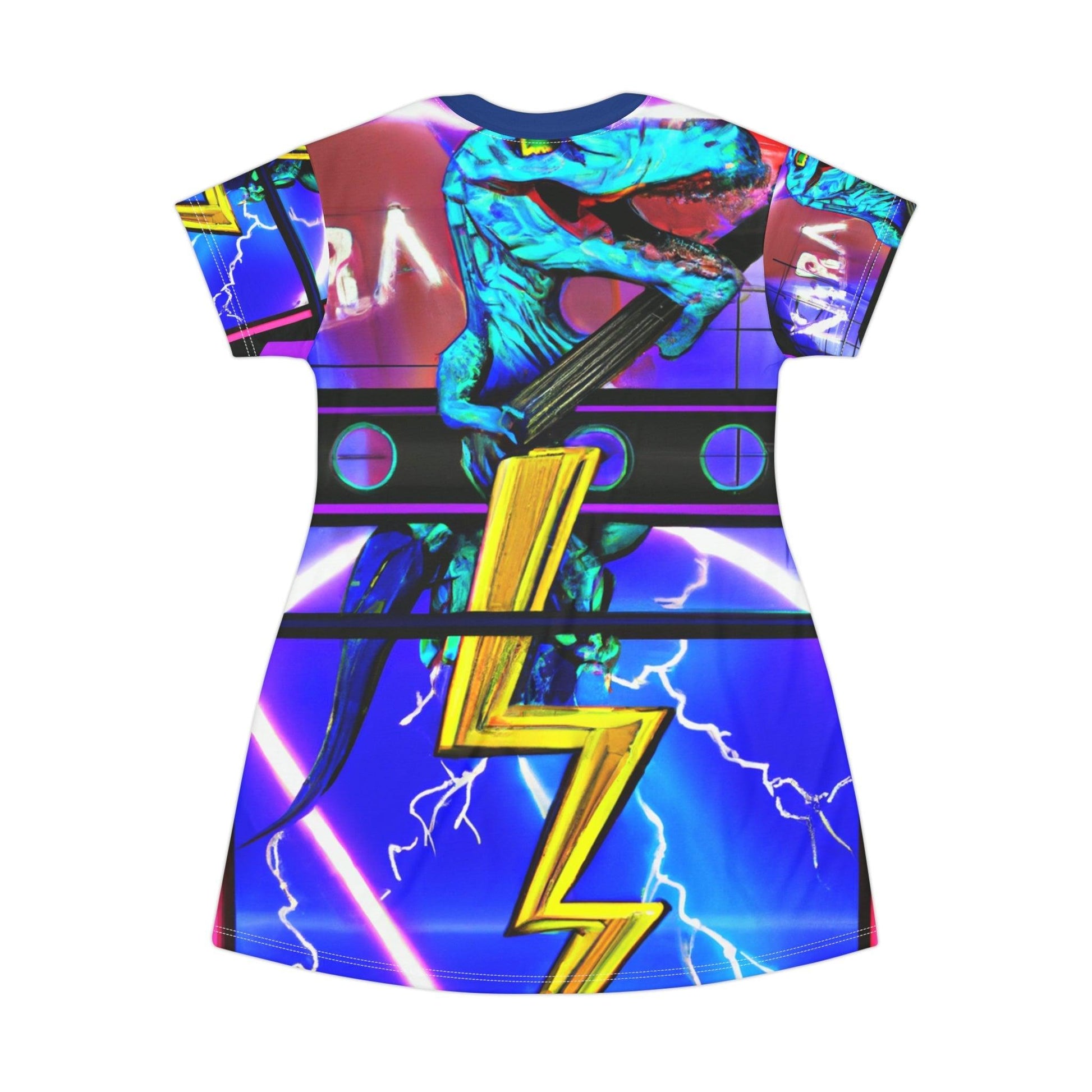 Lizard Vigilante Lightning T-Shirt Dress - Lizard Vigilante