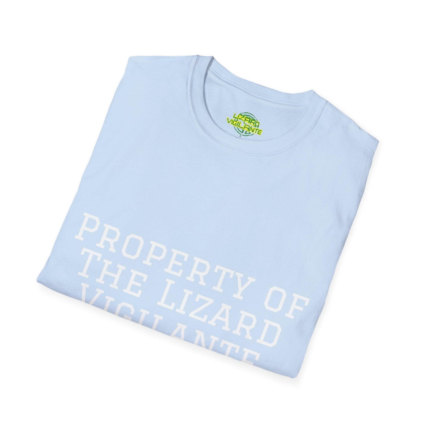 Property of The Lizard Vigilante Rockatorium Unisex Softstyle T-Shirt - Lizard Vigilante