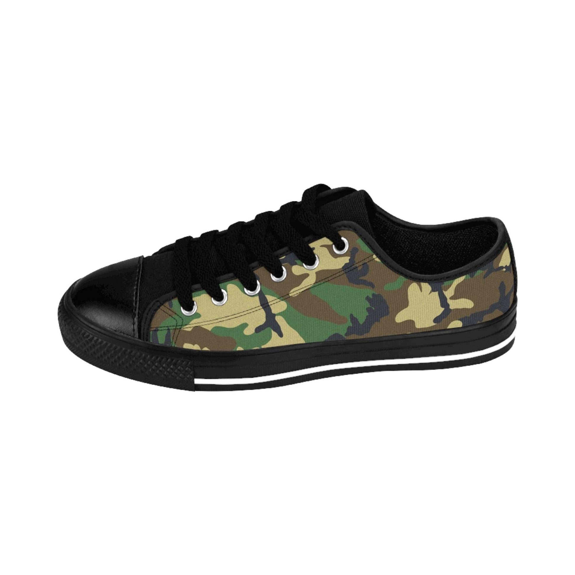 Green Black Camo Men's Sneakers - Lizard Vigilante