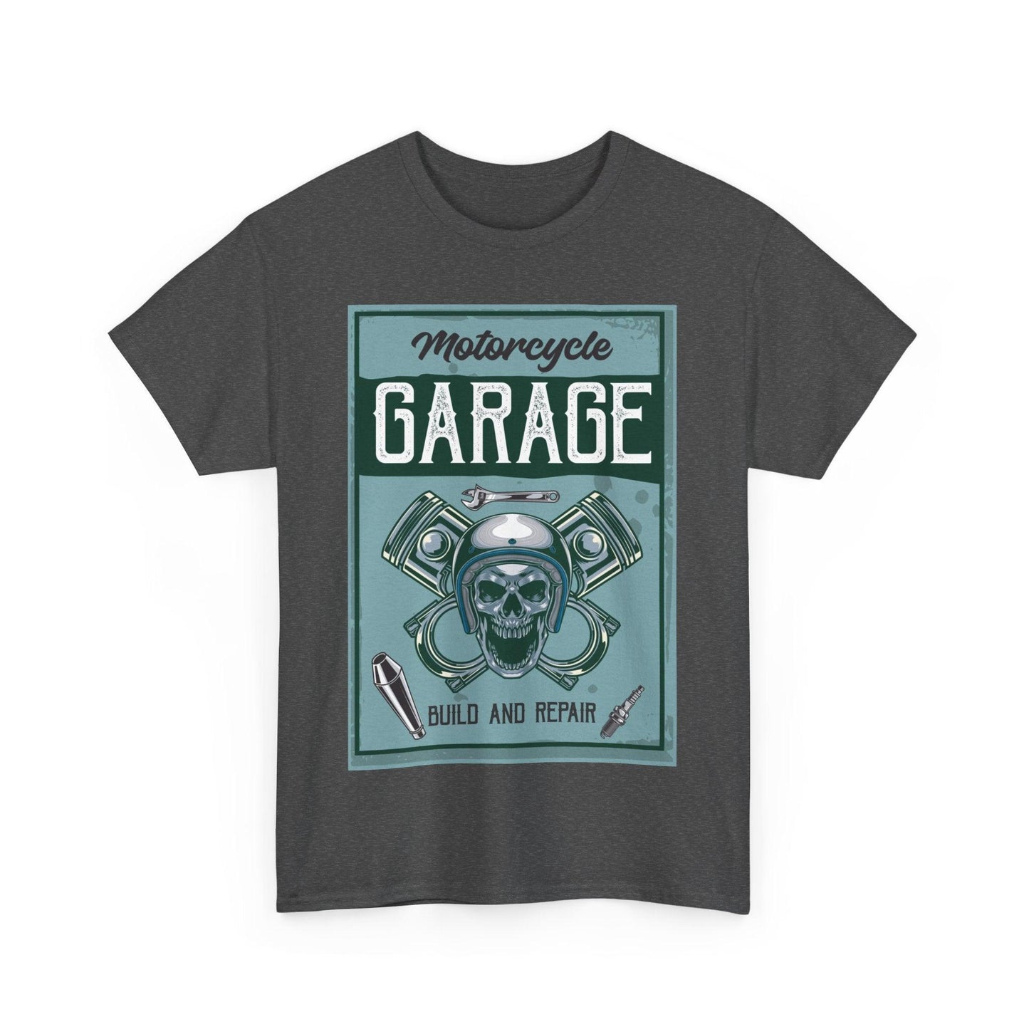 Motorcycle Garage Unisex Heavy Cotton Tee - Lizard Vigilante