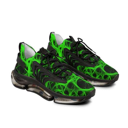 Nuclear Green Charged Men's Mesh Sneakers - Lizard Vigilante