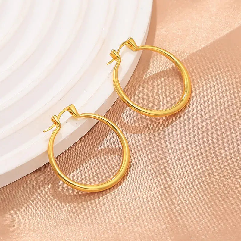 Eye-catching Accessories Fashion Simple Glossy Big Circle Earrings
