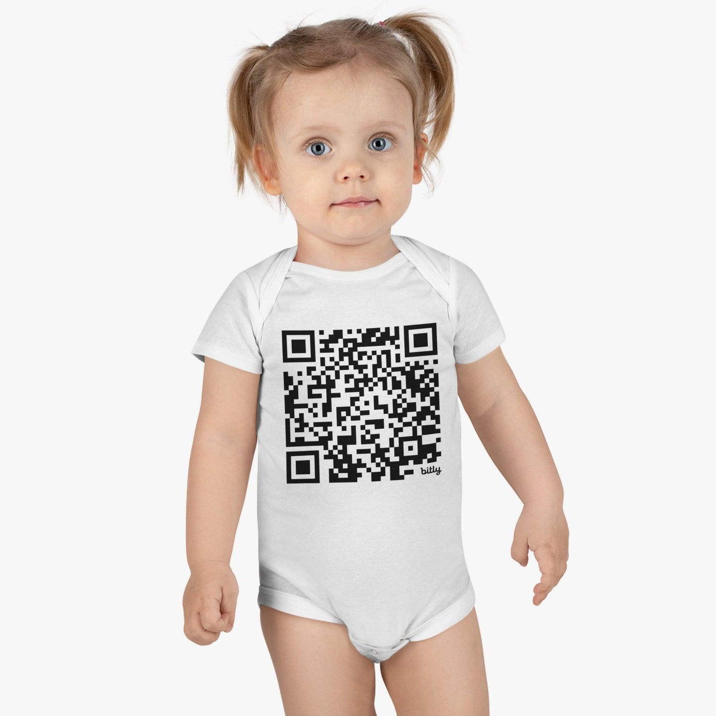 Comfy QR Code Onesie® Organic Baby Bodysuit - Lizard Vigilante