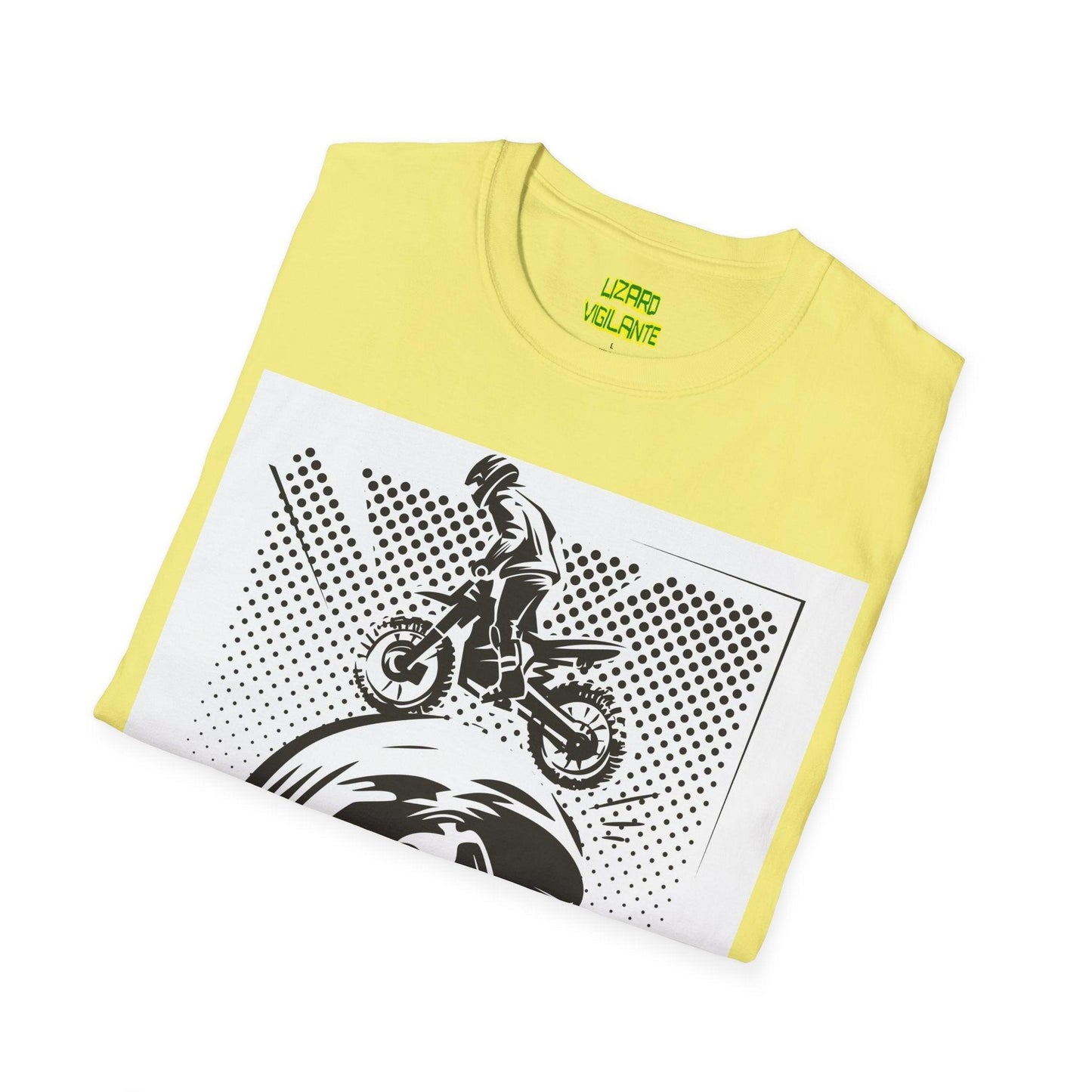 Off Road Motorcycle Skull Unisex Softstyle T-Shirt - Lizard Vigilante