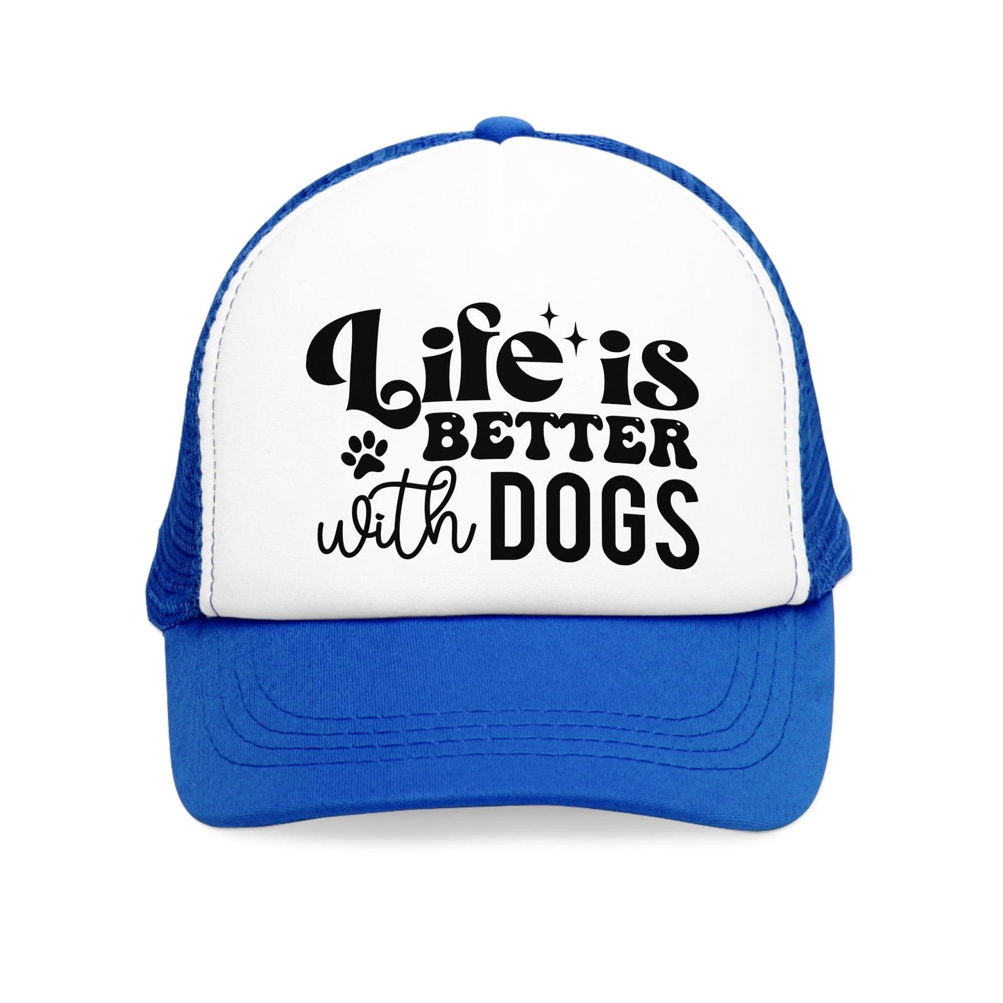 Life is Better With Dogs Mesh Cap Gift Pet Hat - Premium Hats from Printify - Just $25.69! Shop now at Lizard Vigilante