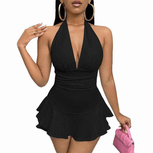 Egyptian & European Sexy Dress: With Neck Skirt