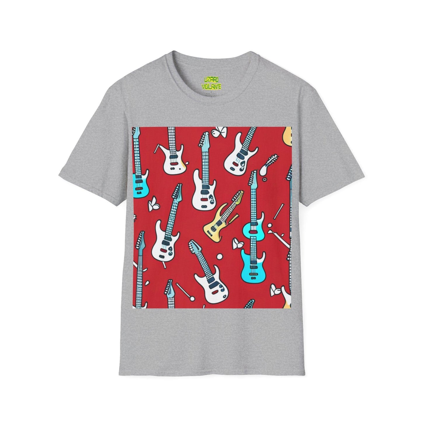 Polka Dot Guitar Unisex Softstyle T-Shirt - Lizard Vigilante