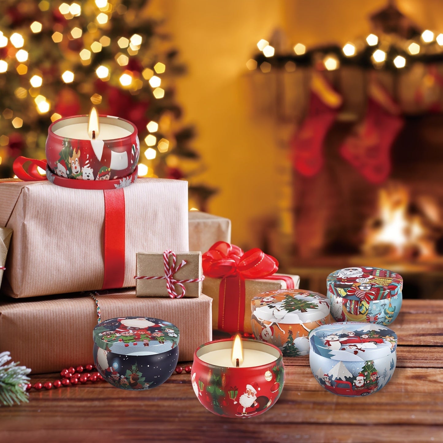 16pcs Christmas Scented Candle, Smoke-free, No-drip, Elegant Romantic Candle, Suitable For Family, Church, Seasonal Celebrations, Also Very Suitable For Christmas Use, As A Gift To Relatives And Friends.