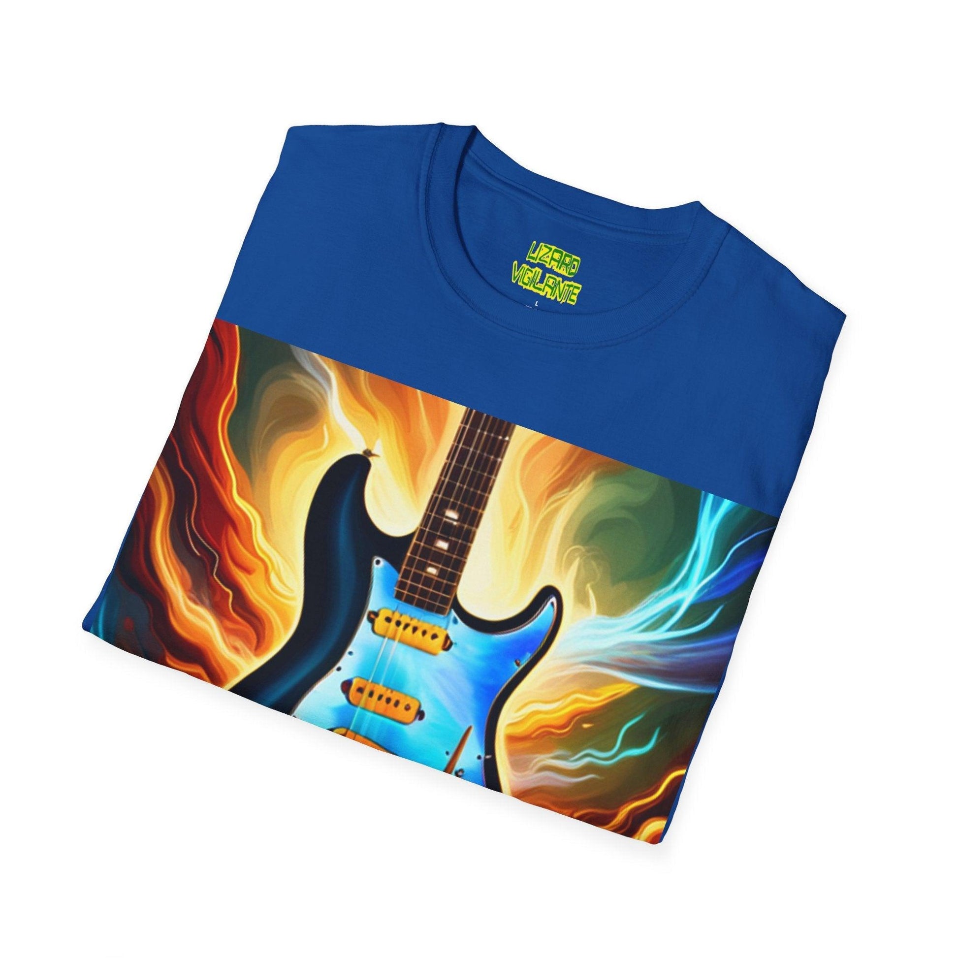 Electrical Guitar Unisex Softstyle T-Shirt - Lizard Vigilante