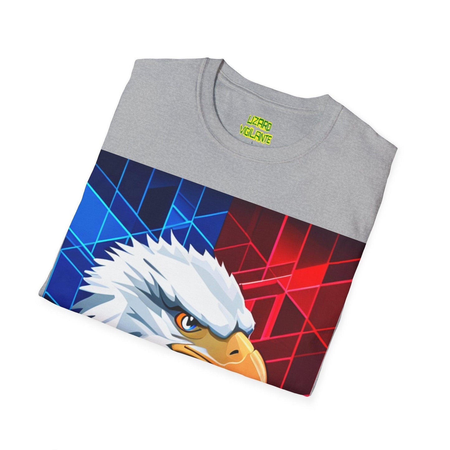 Geometric Eagle Bird Unisex Softstyle T-Shirt - Lizard Vigilante