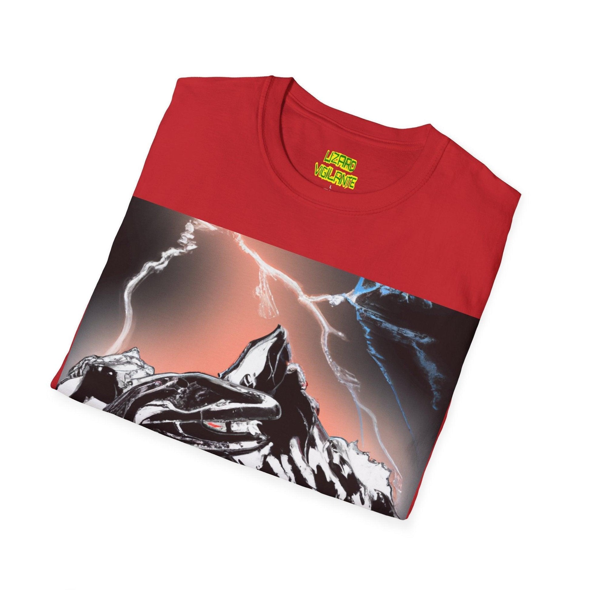 Lizard Vigilante at Mountain Unisex Softstyle T-Shirt - Lizard Vigilante