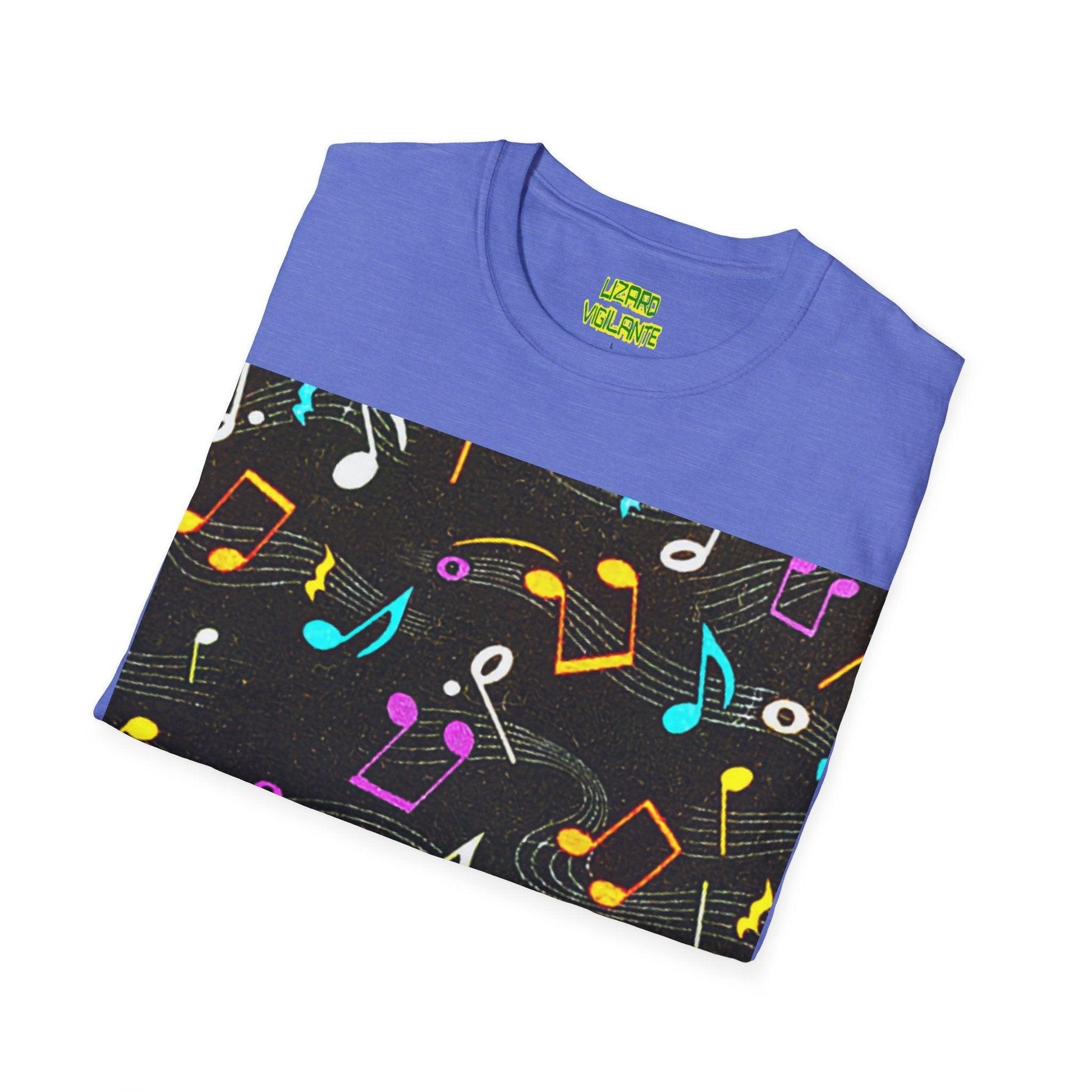 Musical Notes Unisex Softstyle T-Shirt - Lizard Vigilante