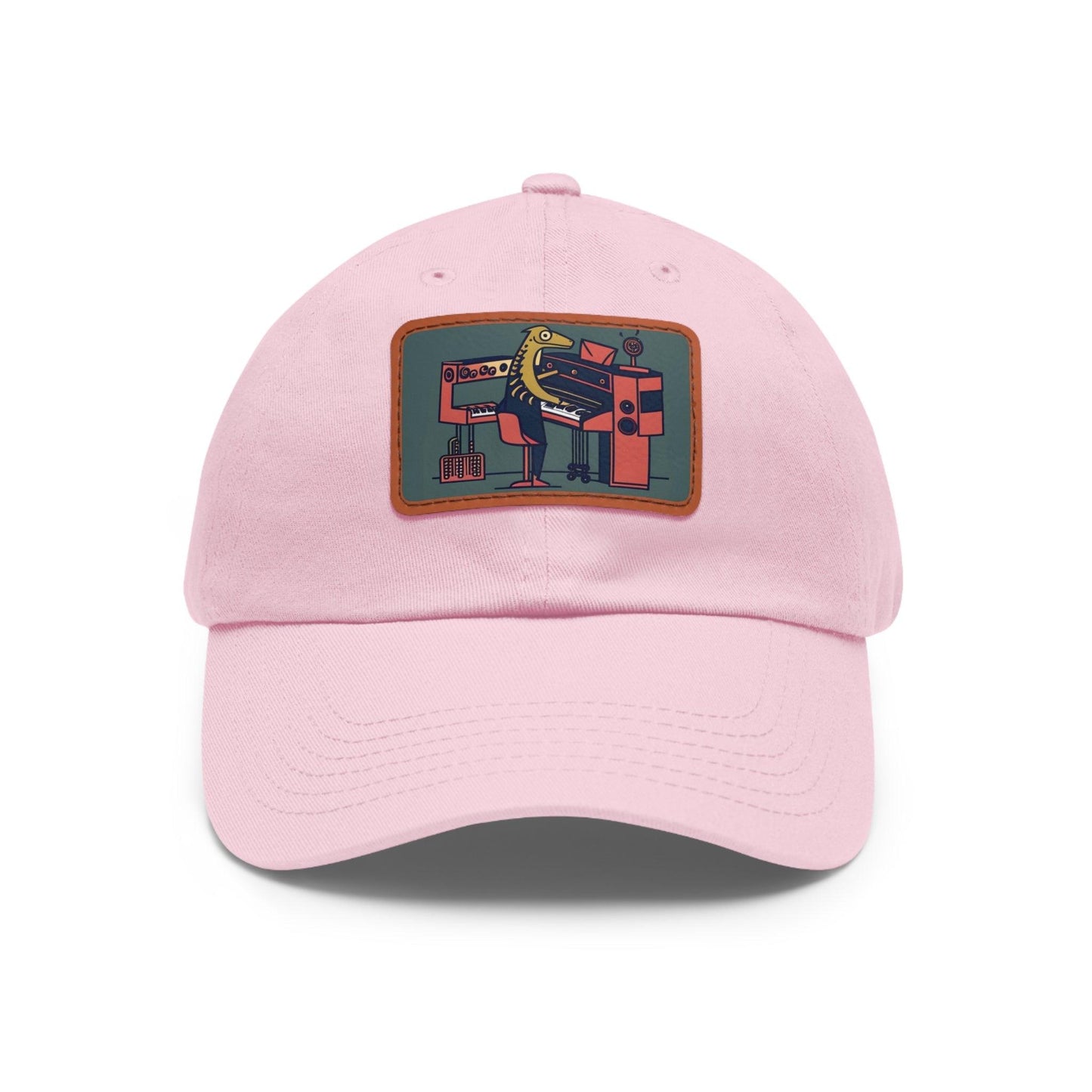 Lizard Vigilante Organs Dad Hat with Leather Patch (Rectangle) - Lizard Vigilante