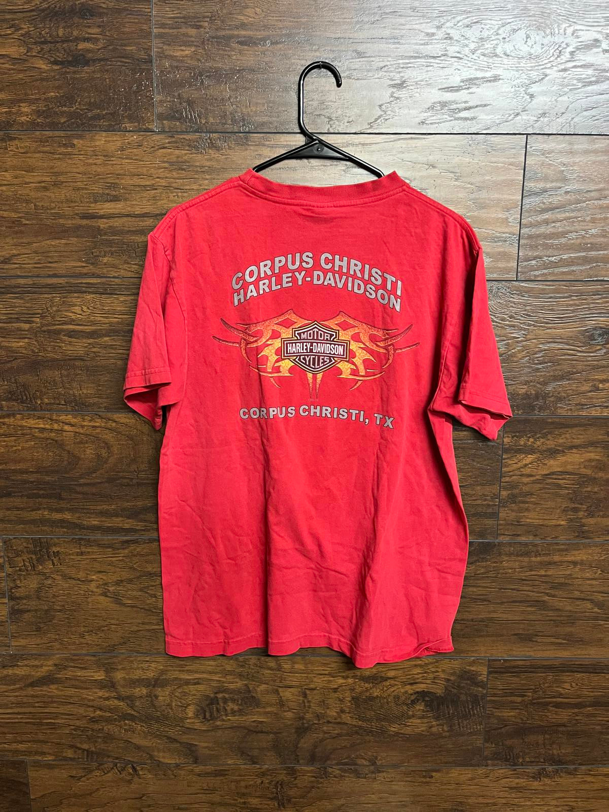 Y2K Harley Davidson T-shirt Corpus Christi Texas Y2K Tee -L