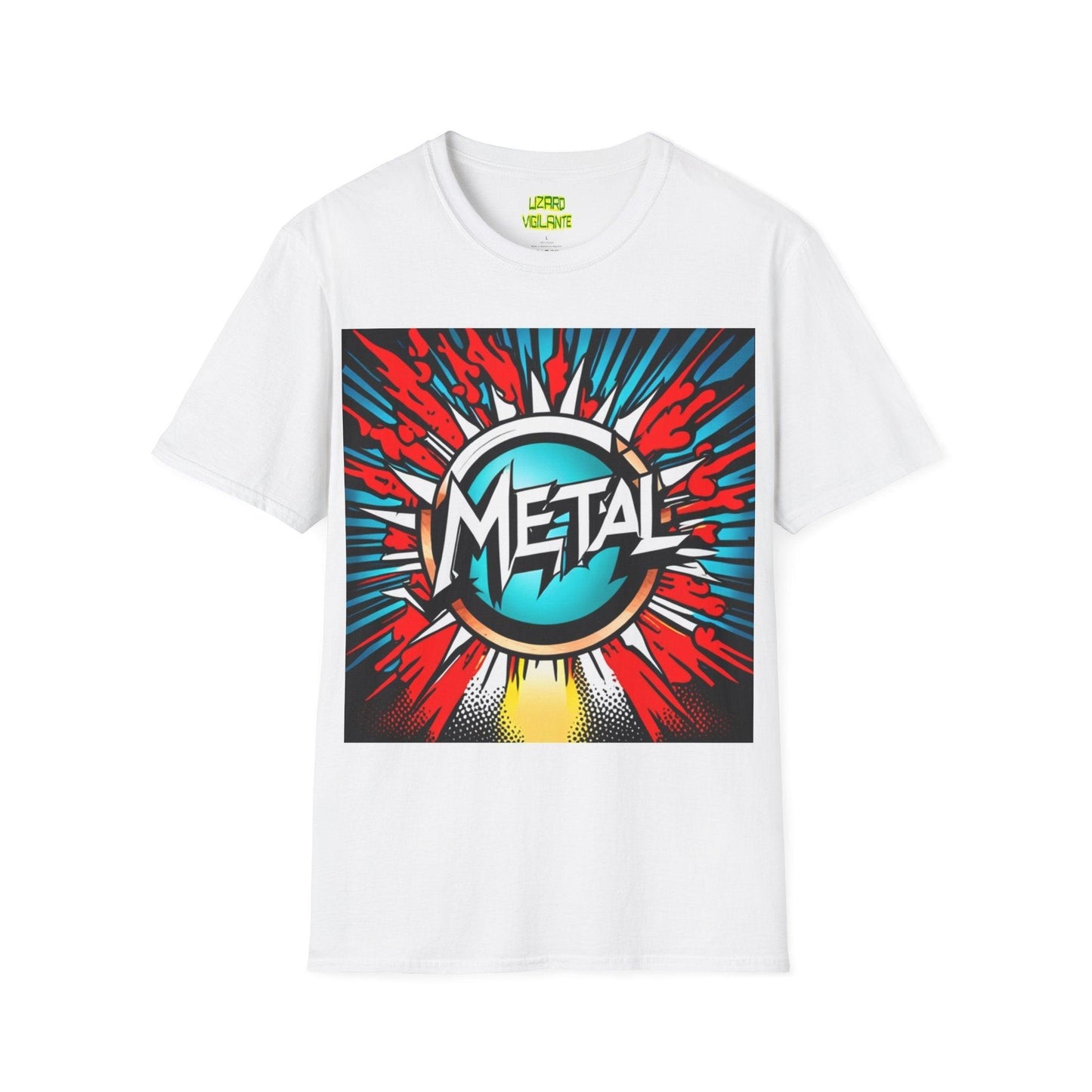 METAL Sun Logo Unisex Softstyle T-Shirt - Lizard Vigilante