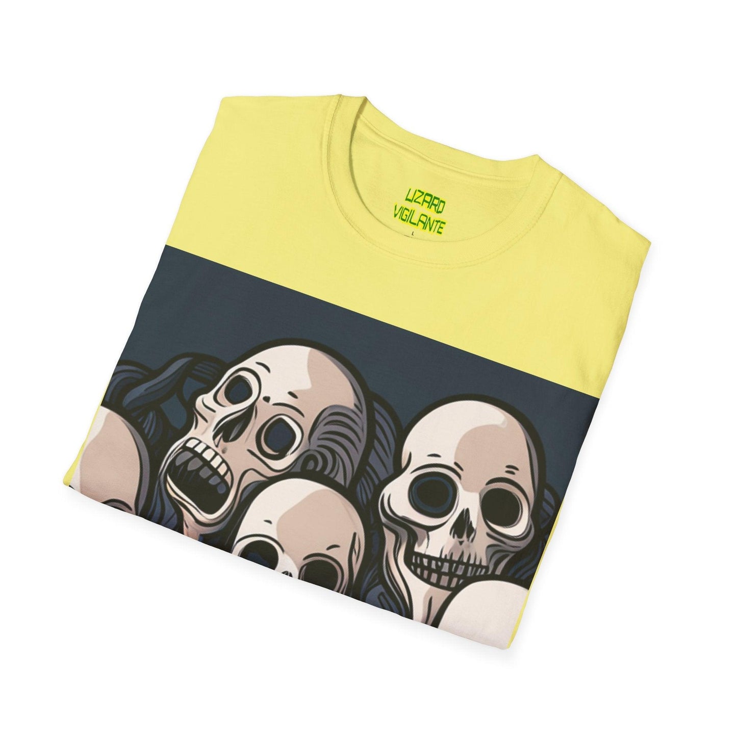 Comic Skulls Unisex Softstyle T-Shirt - Lizard Vigilante