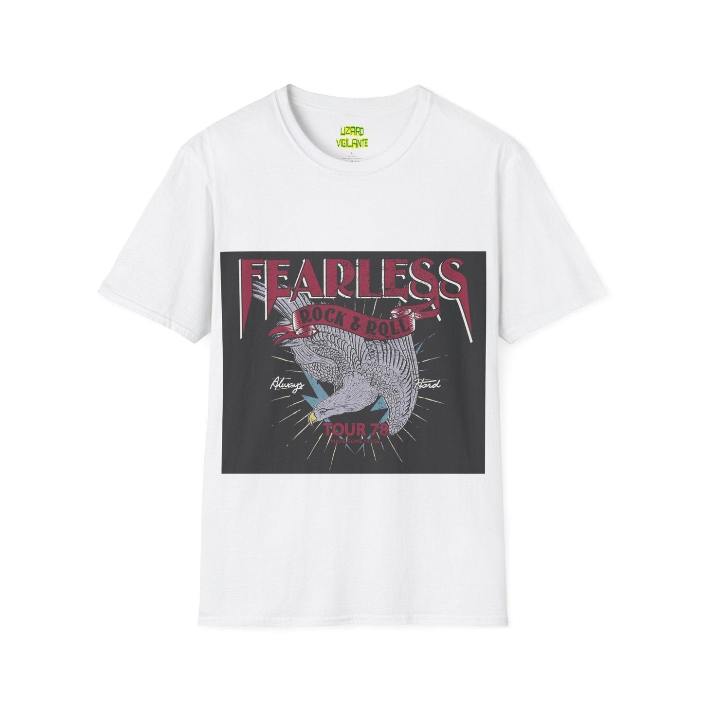 Fearless Rock & Roll Unisex Softstyle T-Shirt - Lizard Vigilante