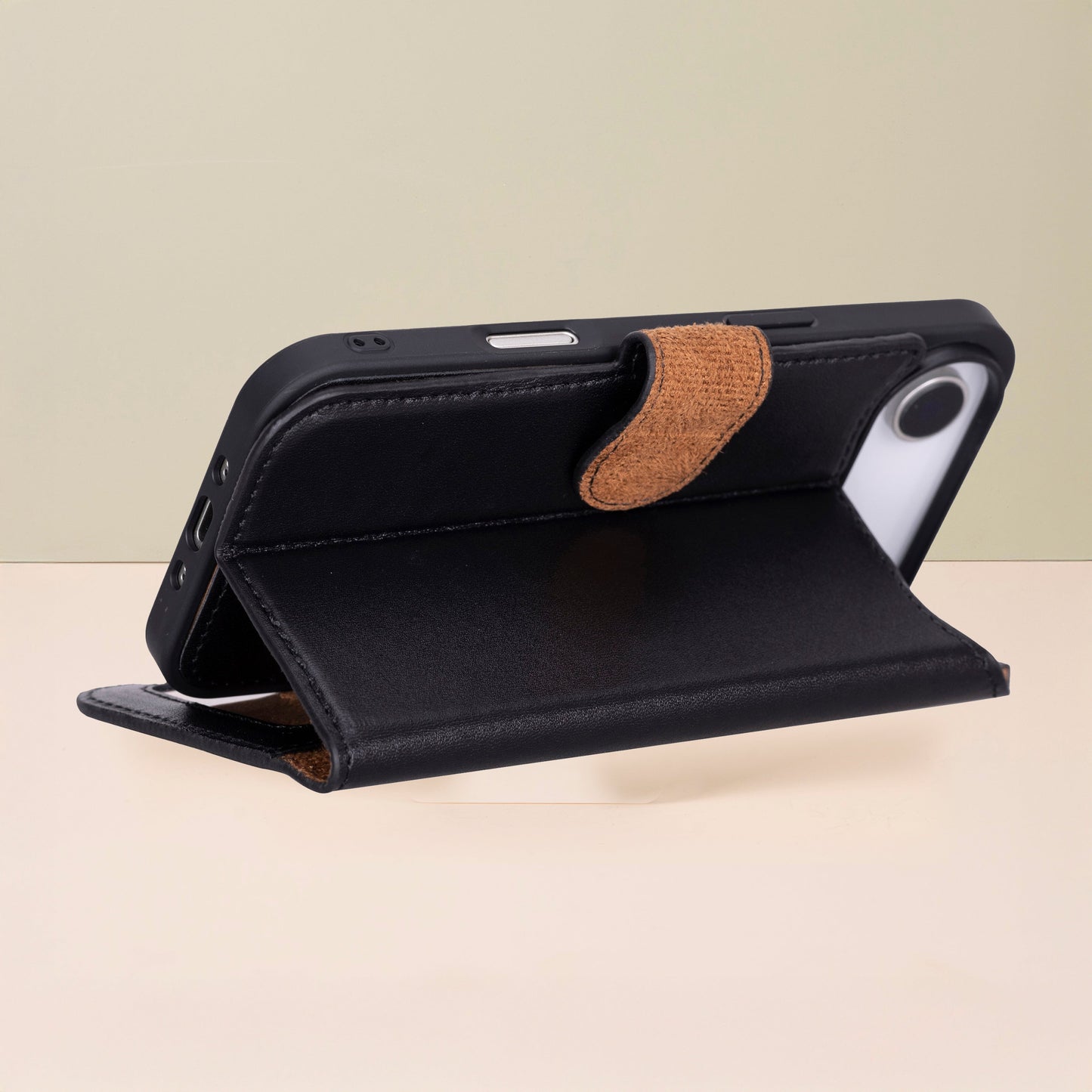 Premium Leather iPhone Air Wallet Case – Black - Austin