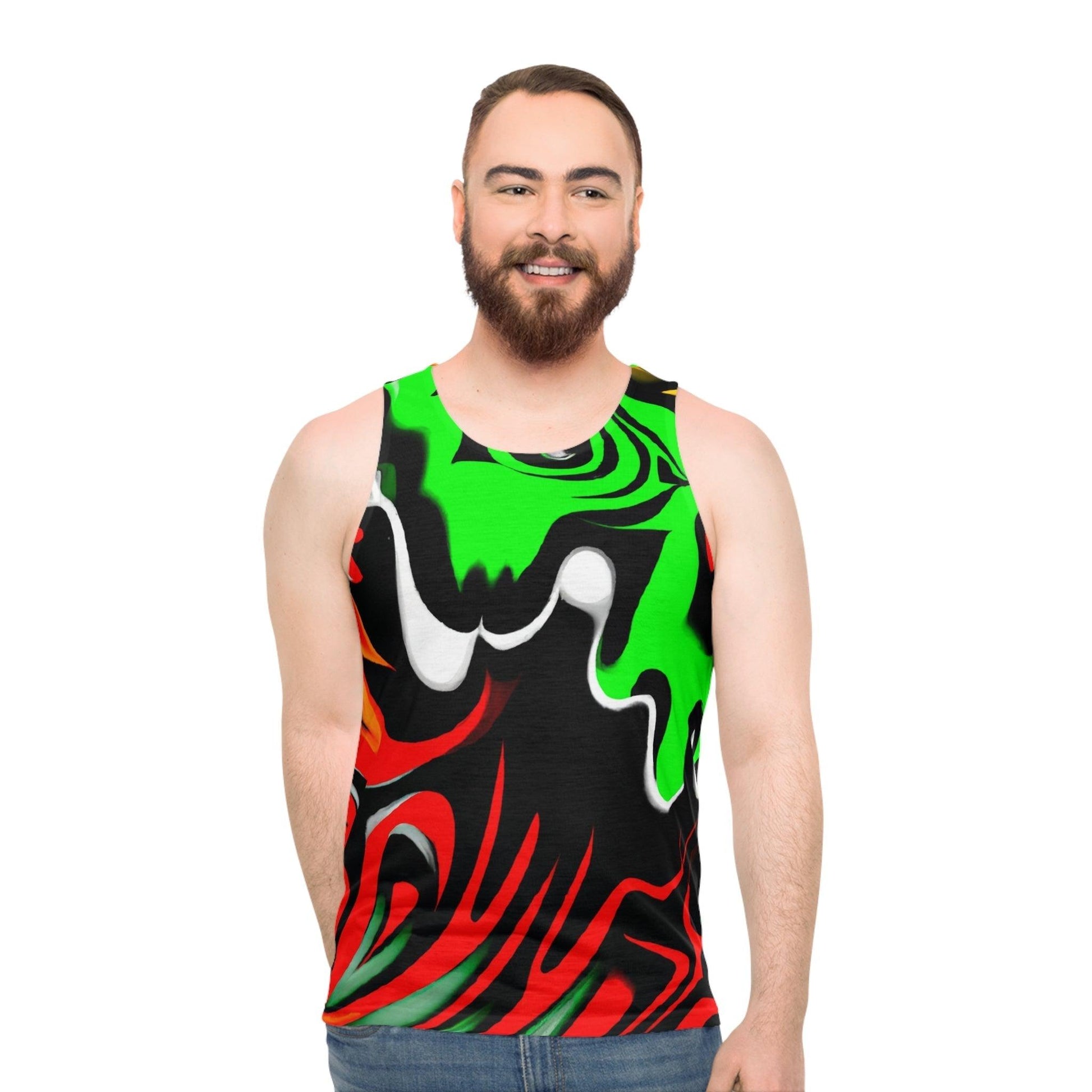 Hawaiian Lava Unisex Tank Top - Lizard Vigilante