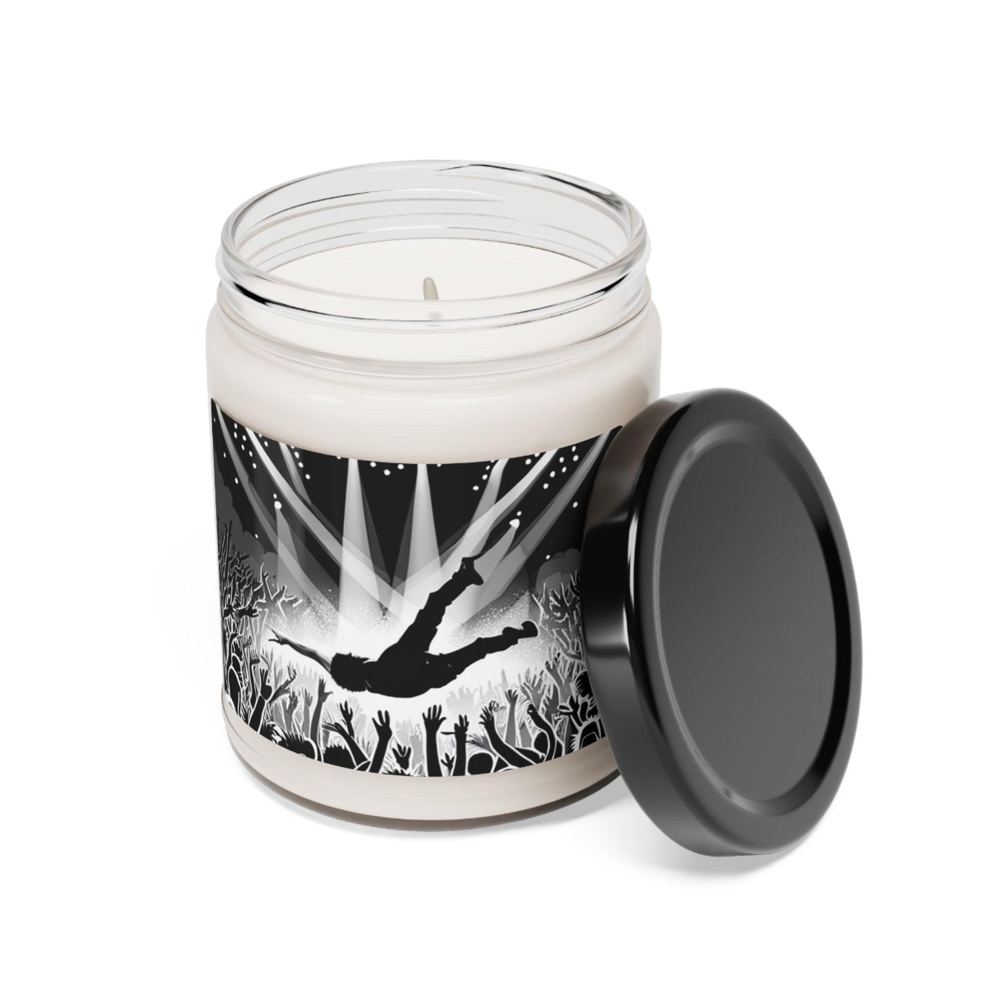 Crowd Surfing Metal Scented Soy Candle, 9oz - Lizard Vigilante