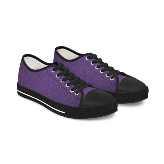 Fauz Purple Silk Women's Low Top Sneakers - Lizard Vigilante