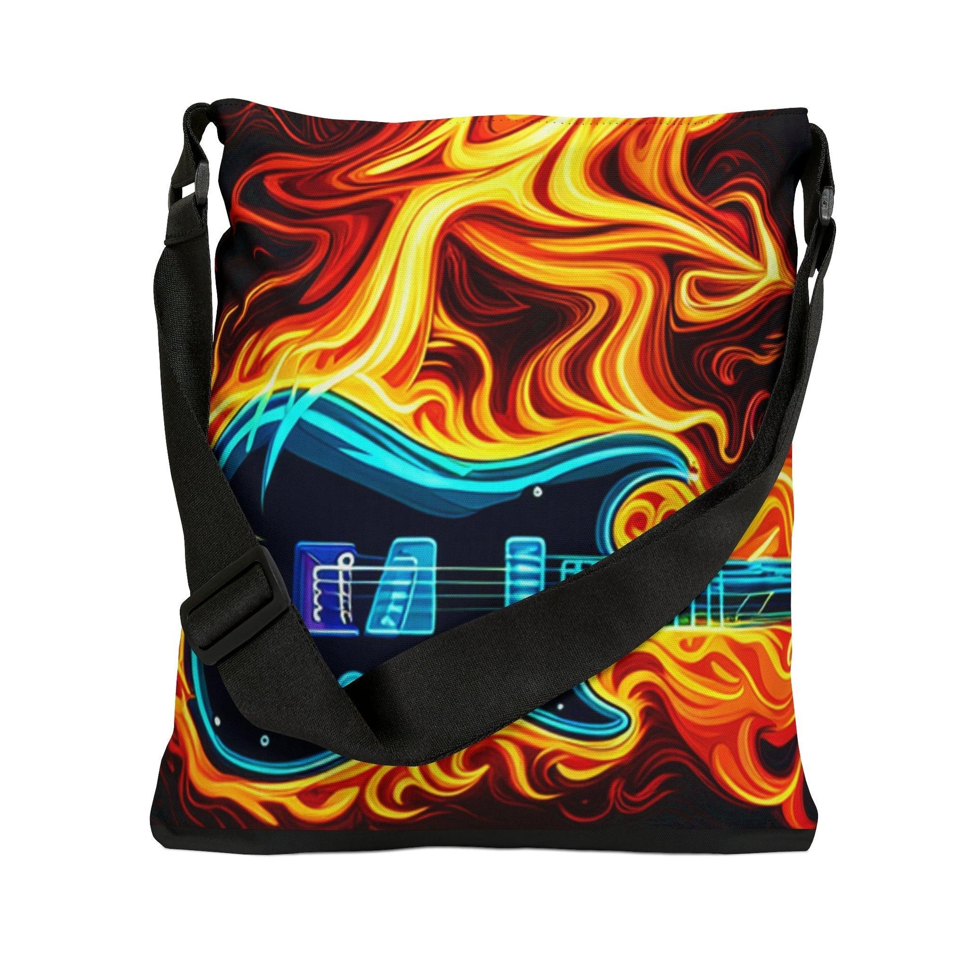 Flaming Axe Adjustable Tote Bag - Lizard Vigilante