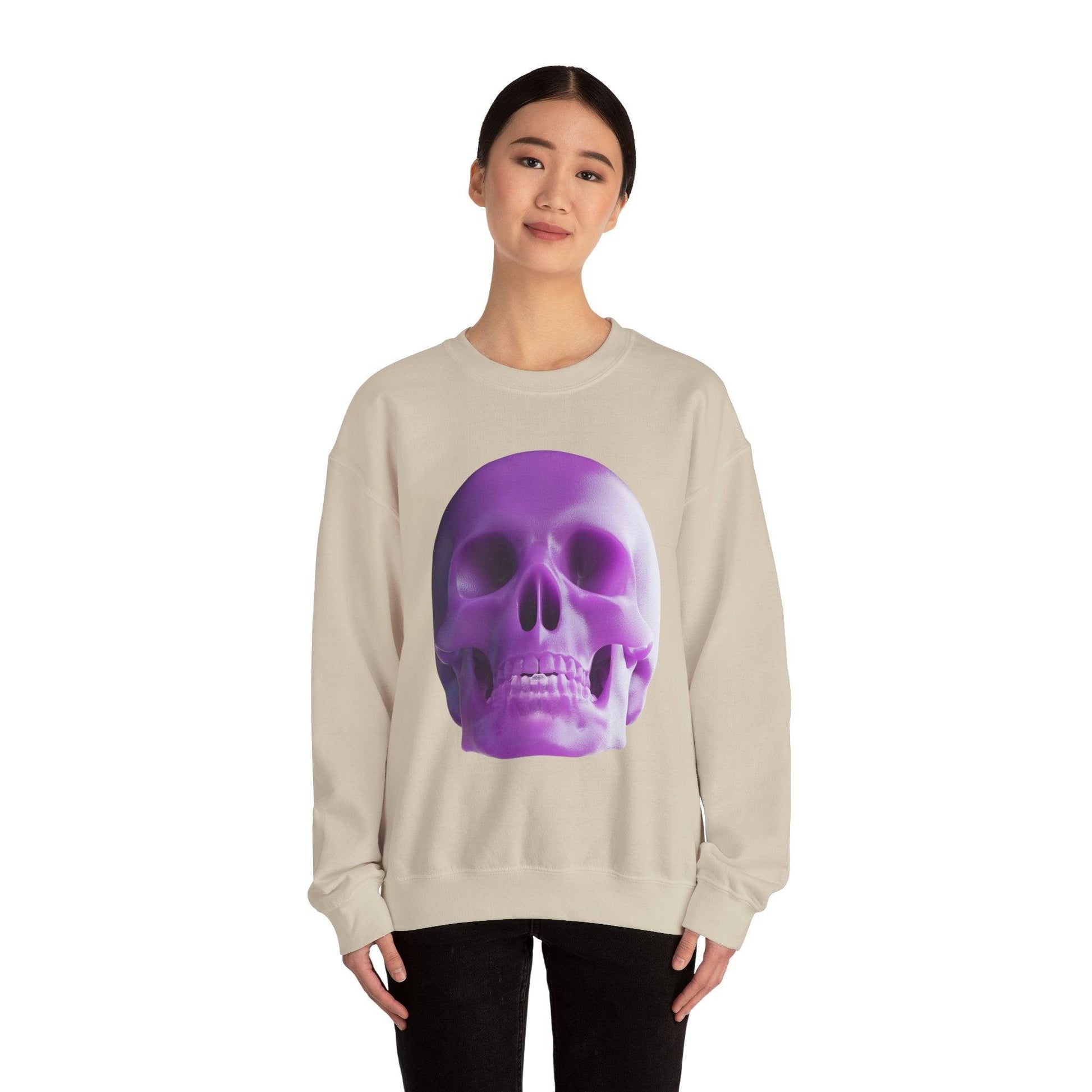 The Purple Skull of Glory Unisex Heavy Blend™ Crewneck Sweatshirt - Lizard Vigilante