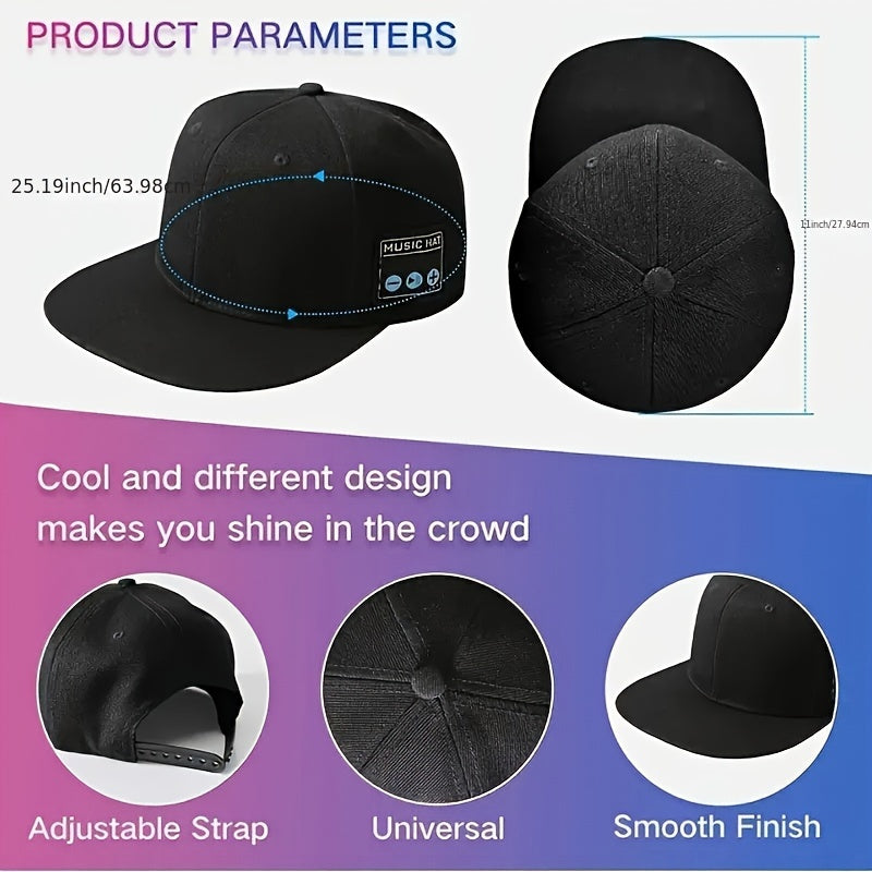 Wireless Smart Baseball Cap Machine - Hands-free Music, Built-in Speakers, Sweat Proof, Perfect For Outdoor Sports And Fitness, Perfect As A Halloween Christmas Gift - Premium  from Lizard Vigilante - Just $15.99! Shop now at Lizard Vigilante