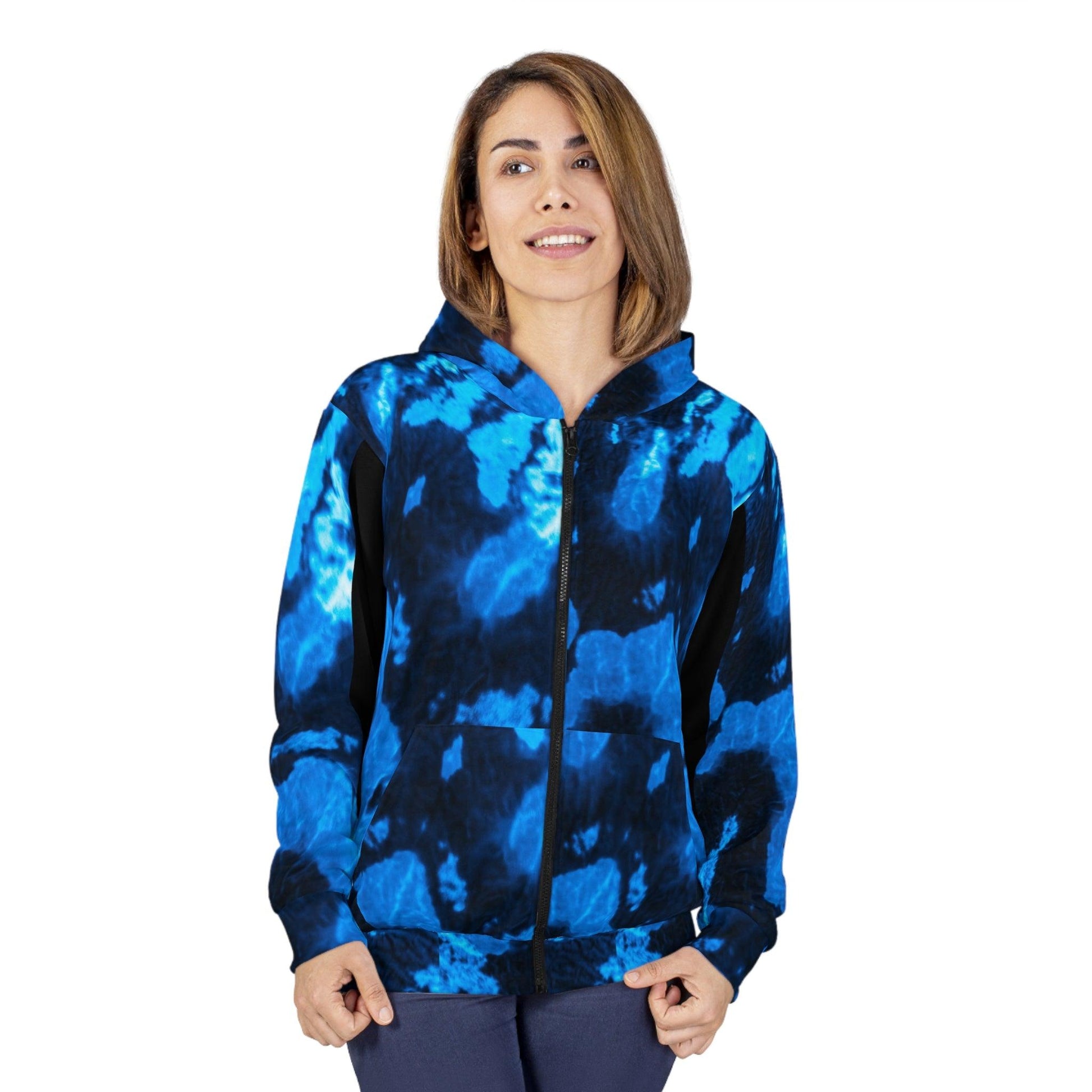 Blue Lava Unisex Zip Hoodie - Lizard Vigilante