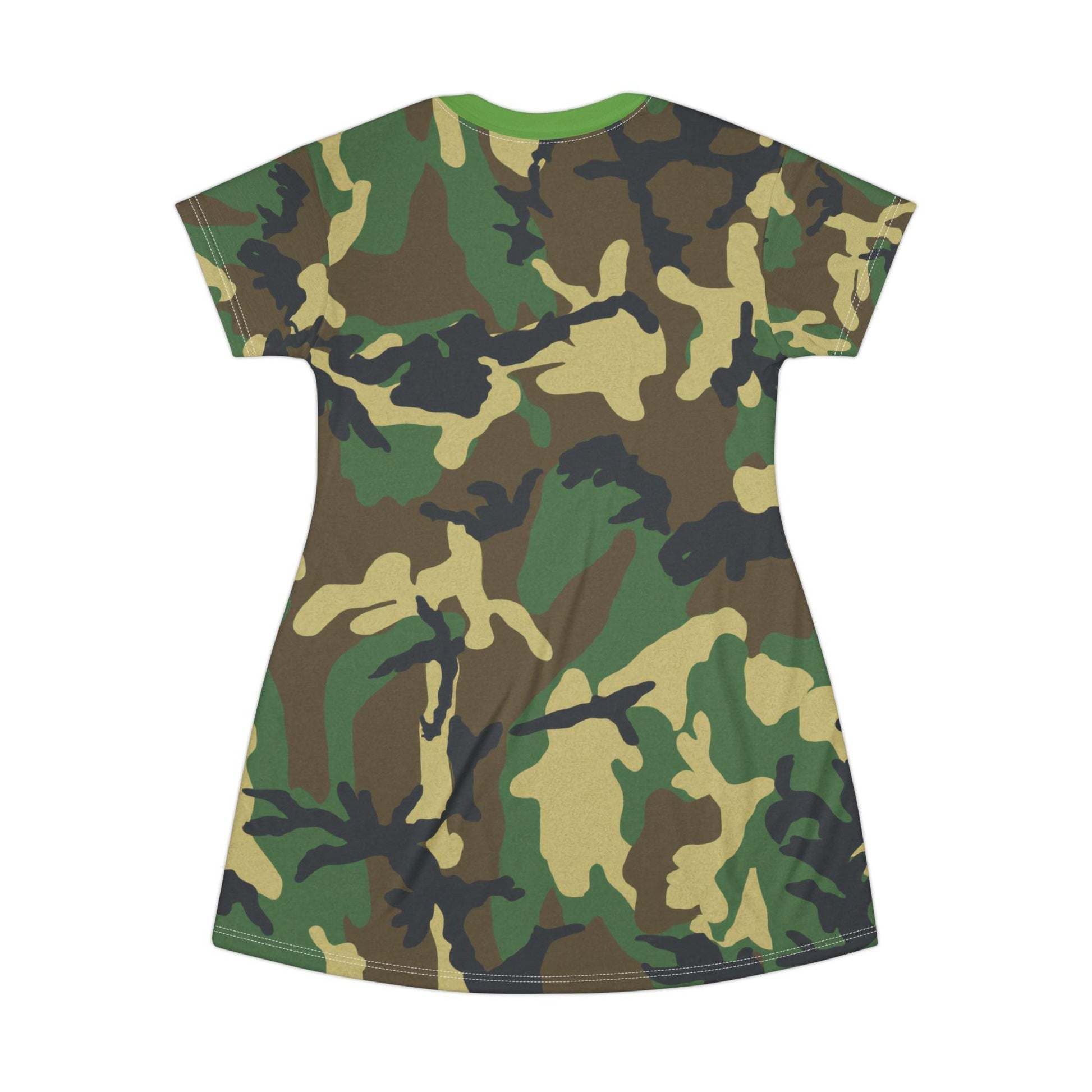 Green Camo T-Shirt Dress - Lizard Vigilante