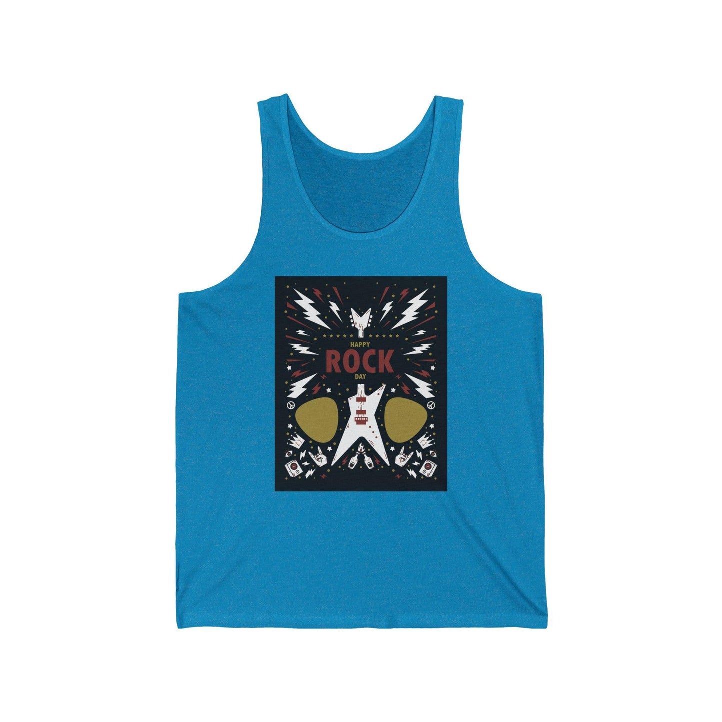 Happy Rock Day Unisex Jersey Tank - Lizard Vigilante