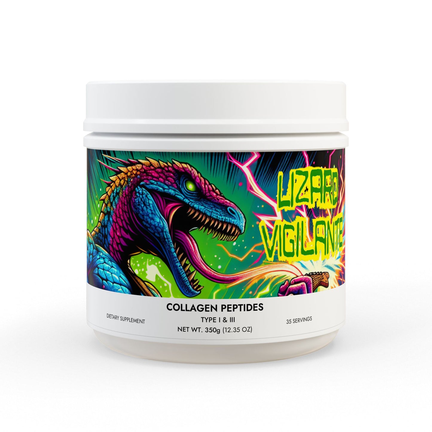 Lizard Vigilante Collagen Peptides Type I & III Supplement (350g, 12.3oz) - Premium Food Supplements from Printify - Just $39.99! Shop now at Lizard Vigilante