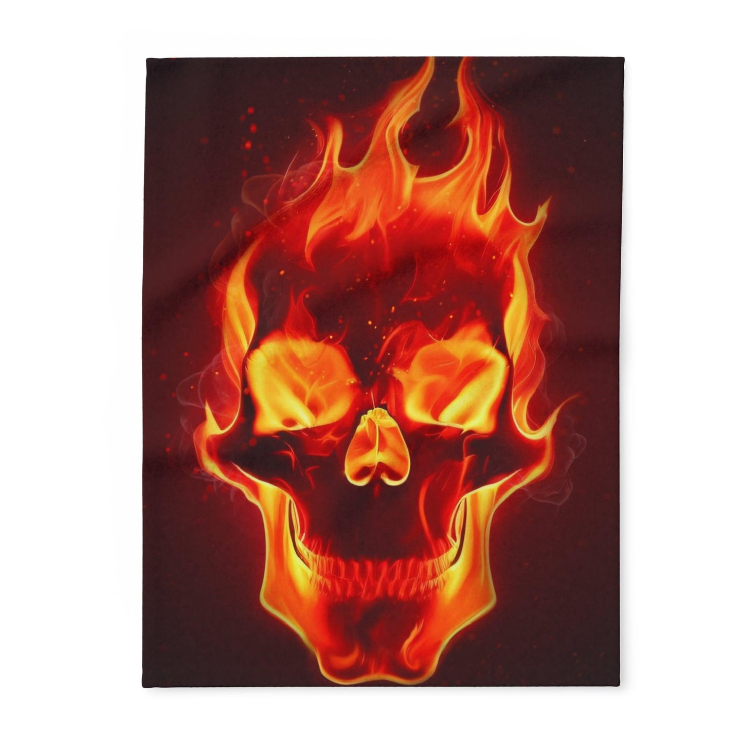 Flaming Head Arctic Fleece Blanket - Lizard Vigilante