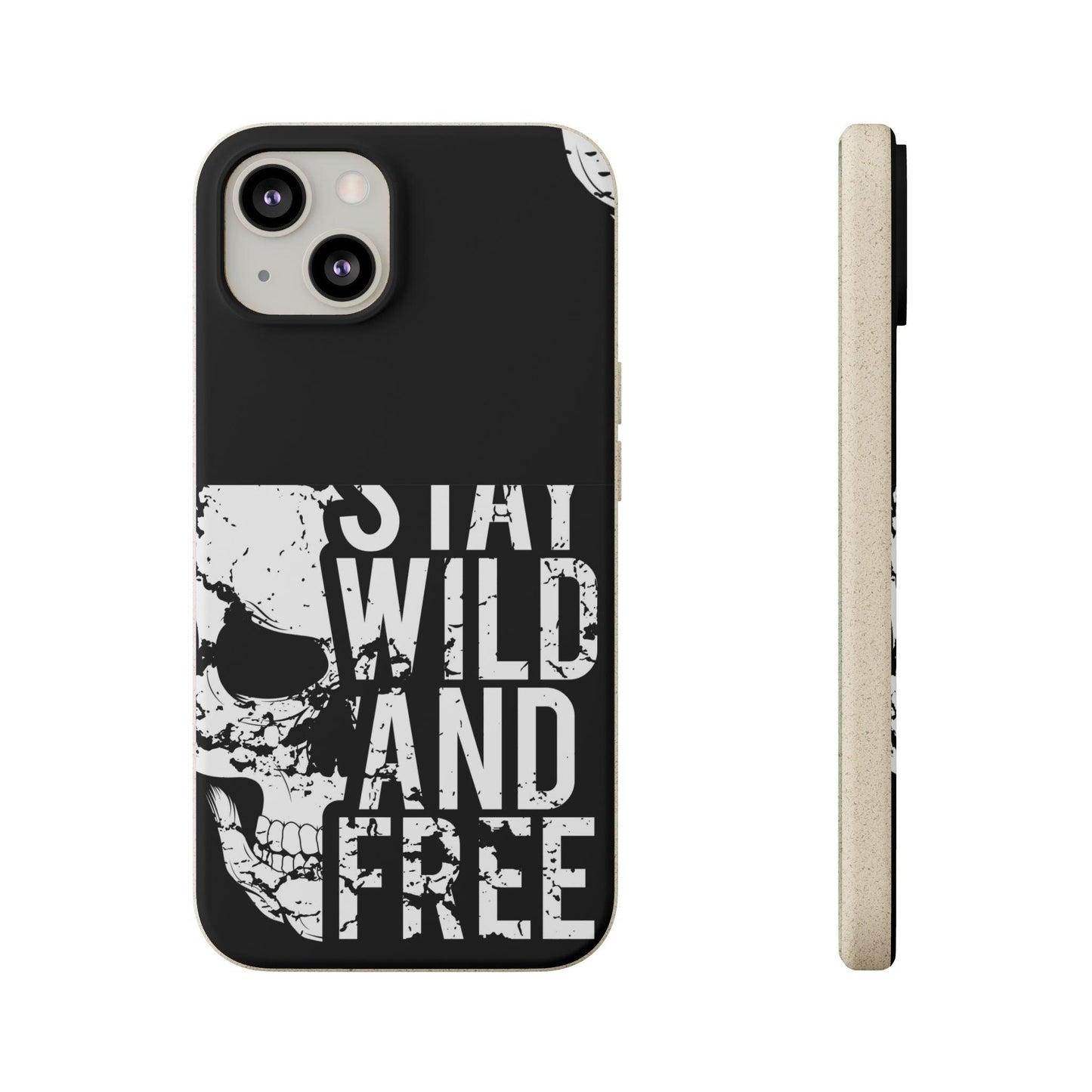 Stay Wild And Free Skull Biodegradable Cases - Lizard Vigilante