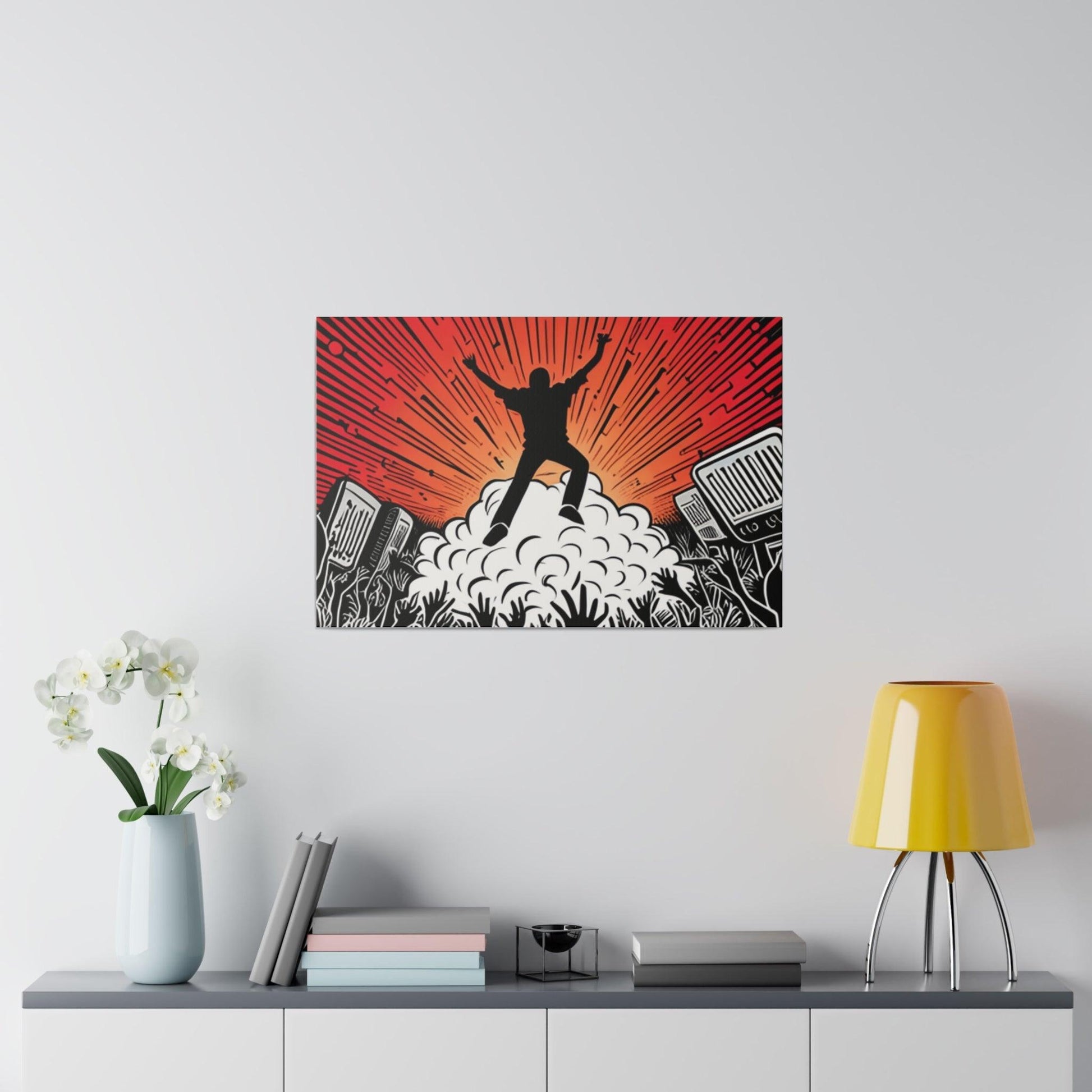 Metal Concert Matte Canvas, Stretched, 0.75" - Lizard Vigilante