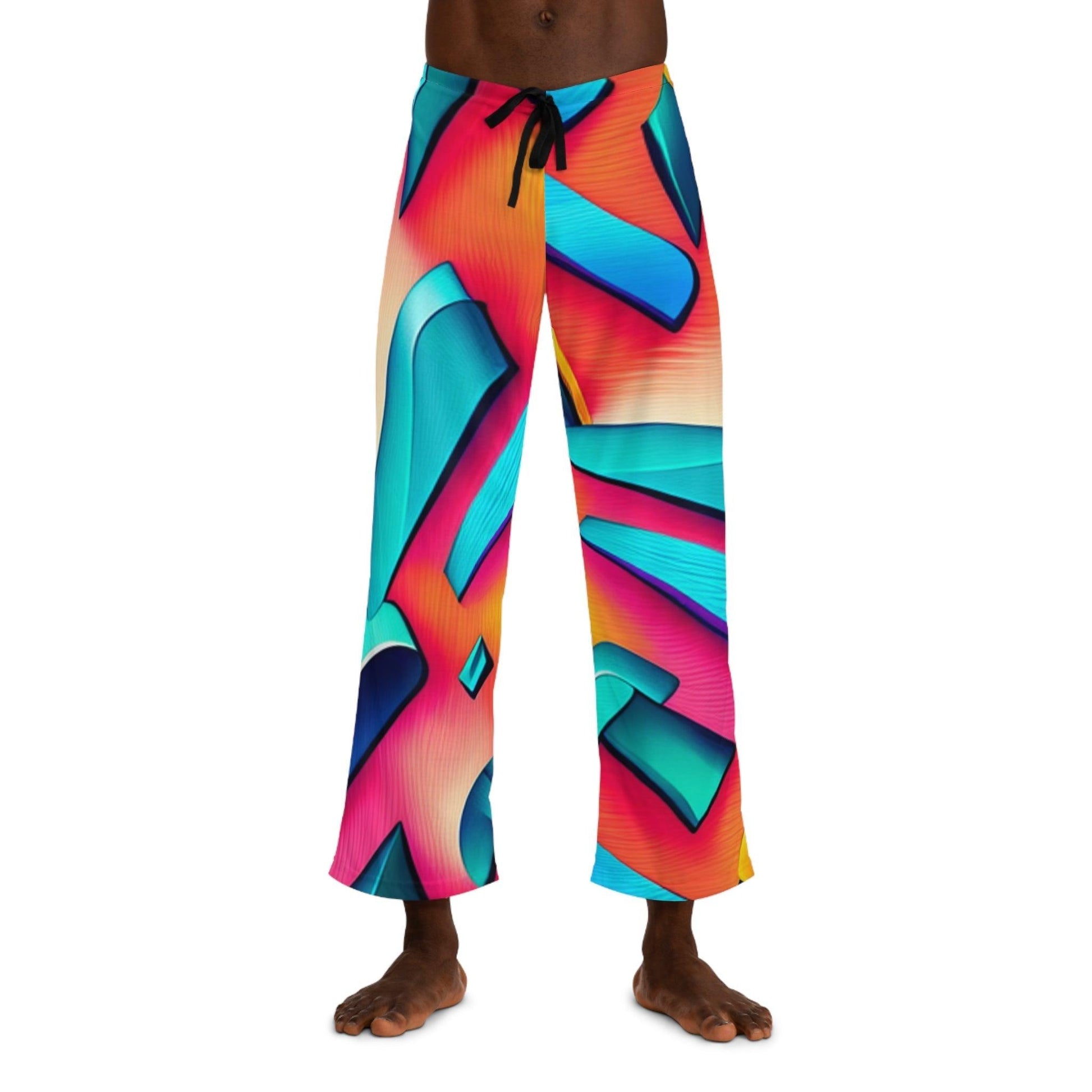 Geom Color Men's Pajama Pants - Lizard Vigilante