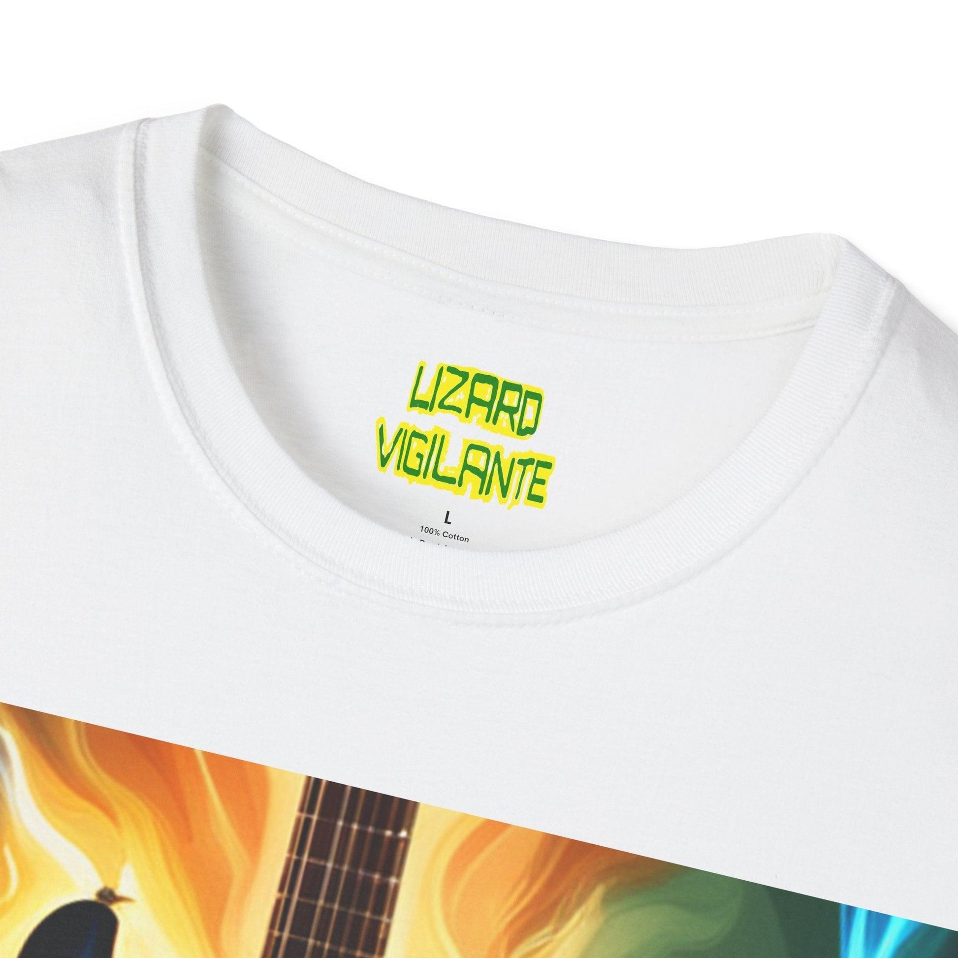 Electrical Guitar Unisex Softstyle T-Shirt - Lizard Vigilante