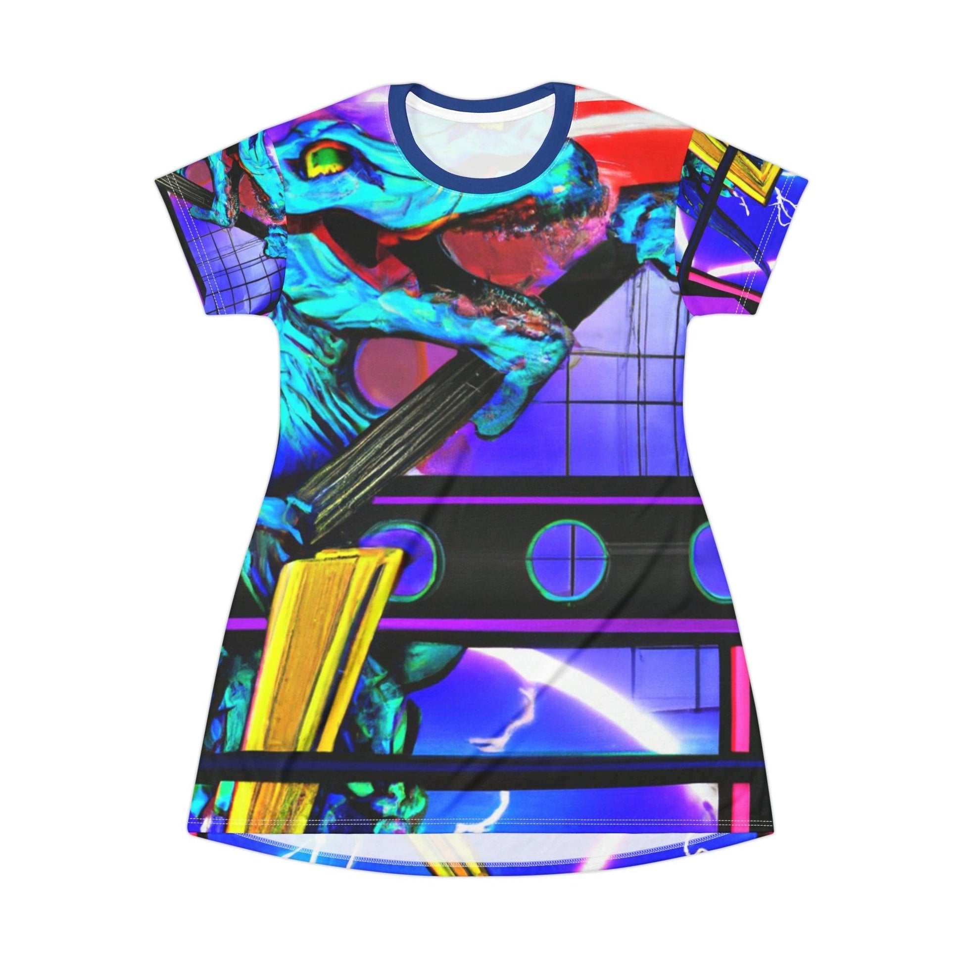 Lizard Vigilante Lightning T-Shirt Dress - Lizard Vigilante