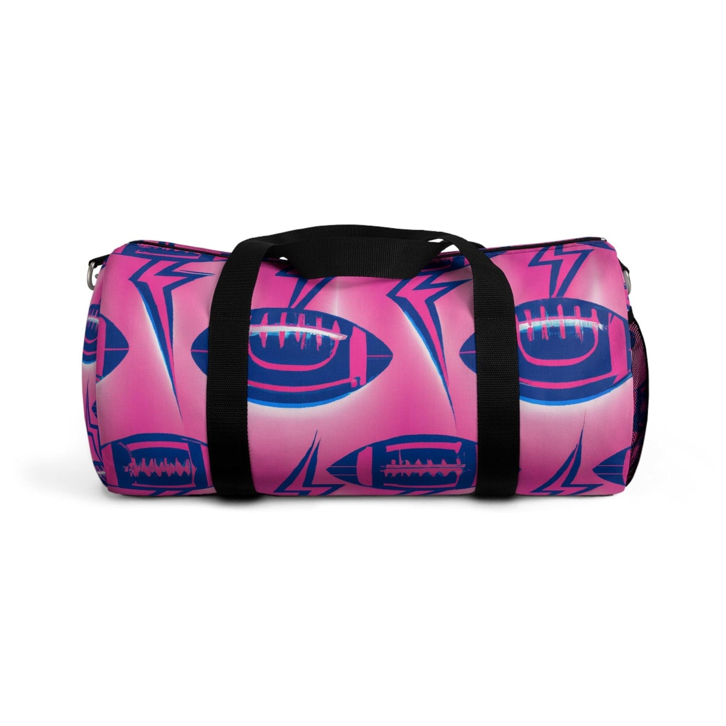 Pink American Football Lightning Duffel Bag - Lizard Vigilante