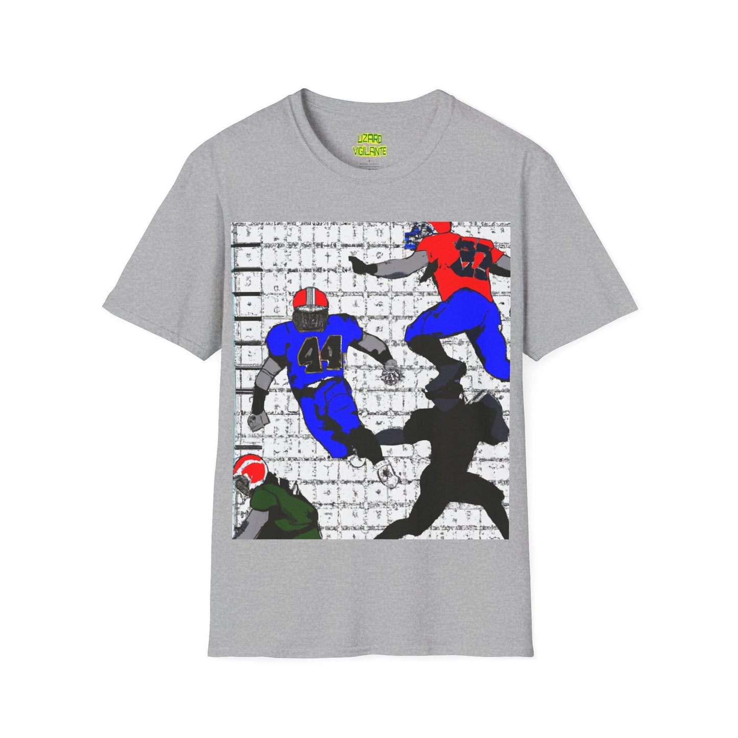 American Football Graphic Art Unisex Softstyle T-Shirt - Lizard Vigilante