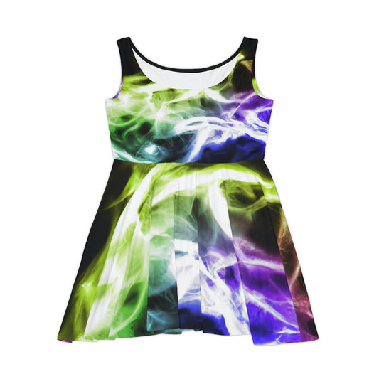 Neon Smoke Show Women's Skater Dress (AOP) - Lizard Vigilante