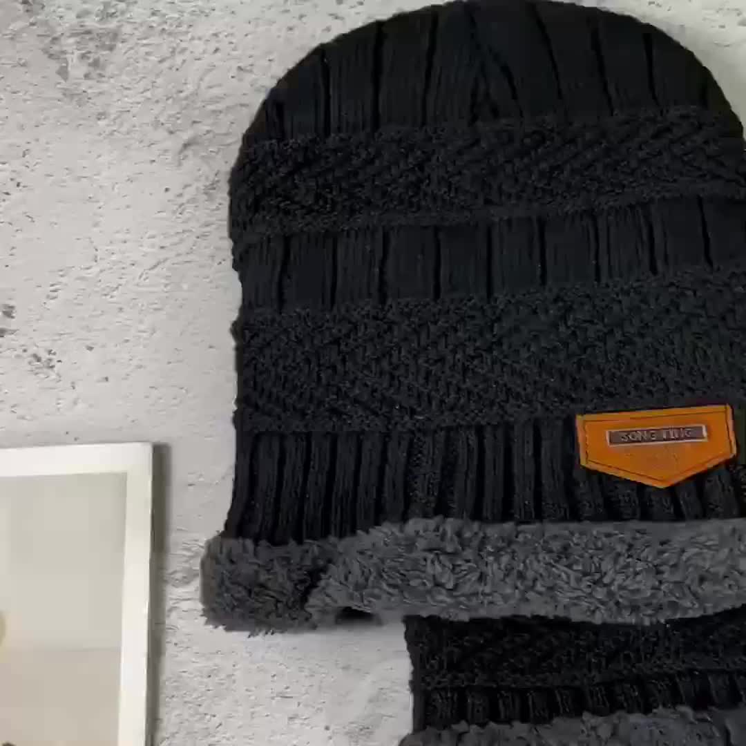 5pcs Winter Warmth Kit: Men's Sporty Knit Beanie, Faux Fur Earflaps, Non-Slip Socks & Gloves - Ultimate Cold Weather Gear Set for Outdoor Adventures - Premium  from Lizard Vigilante - Just $11.99! Shop now at Lizard Vigilante