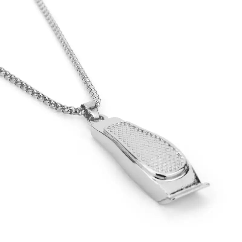Creative Barber Shop Wash Cut And Shave Head Clippers Pendant Necklace