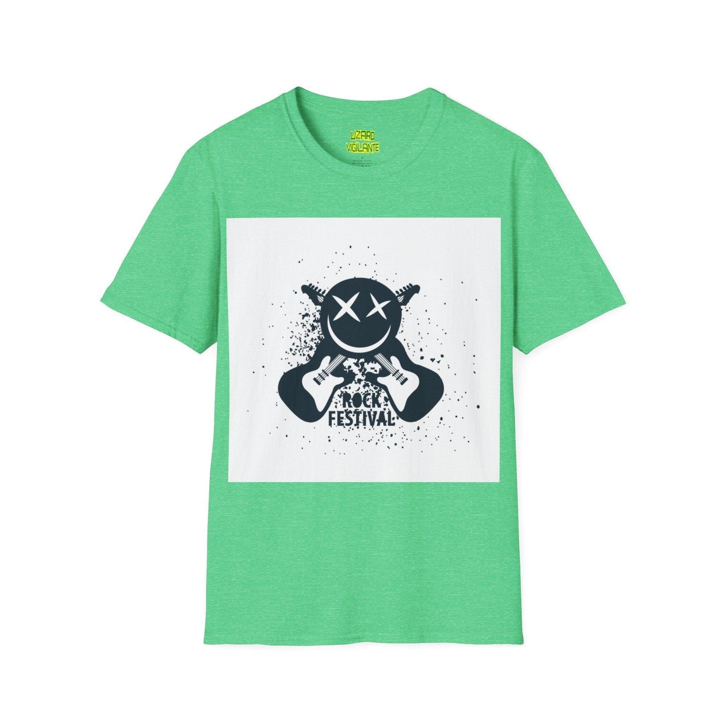 Smiley Rock Festival Unisex Softstyle T-Shirt - Lizard Vigilante