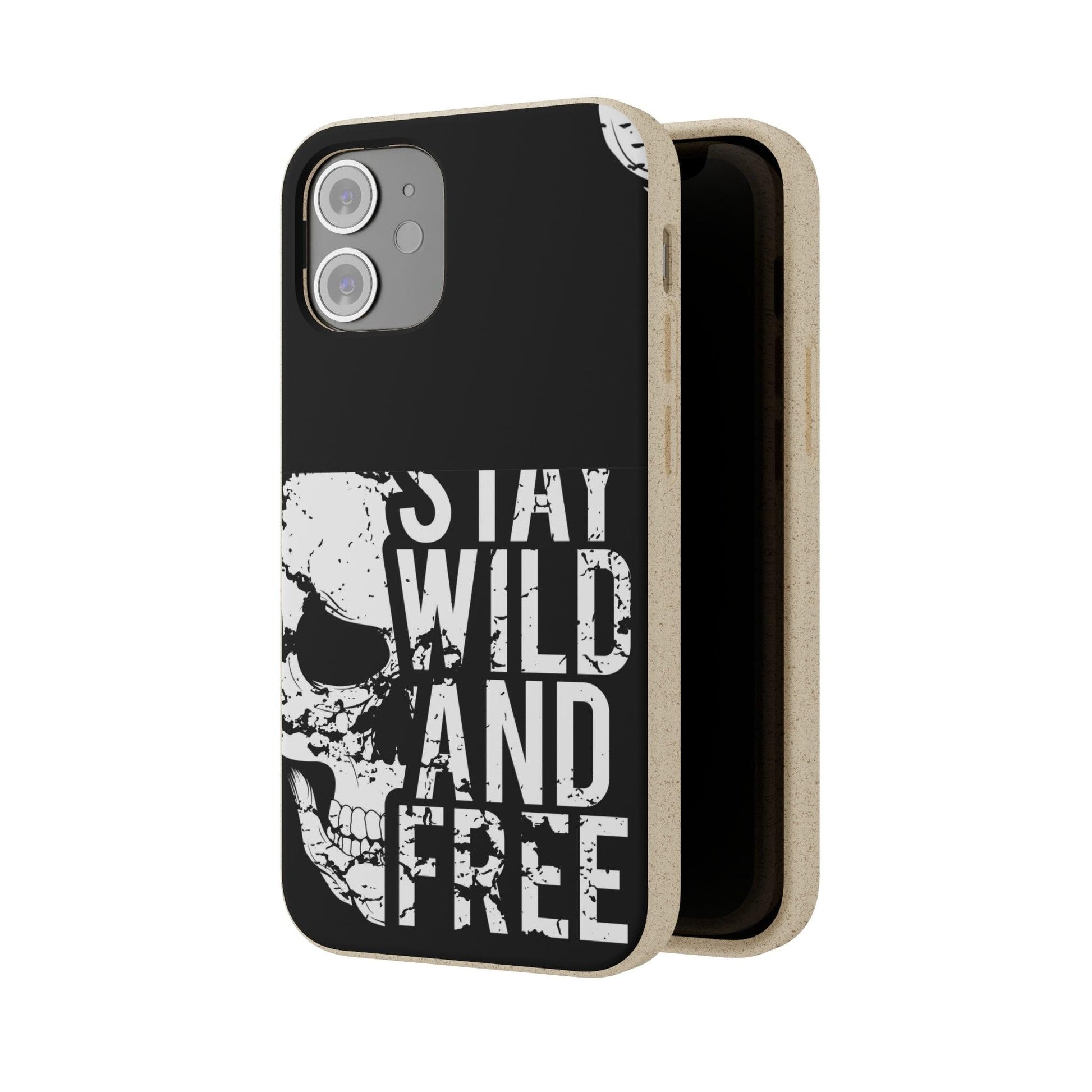 Stay Wild And Free Skull Biodegradable Cases - Lizard Vigilante