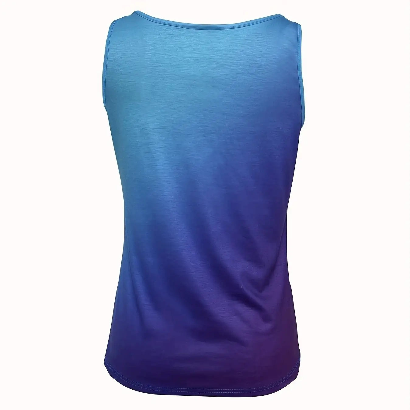 Ladies' Colorful Gradient Letter Print V-neck Casual Versatile Fashion Vest