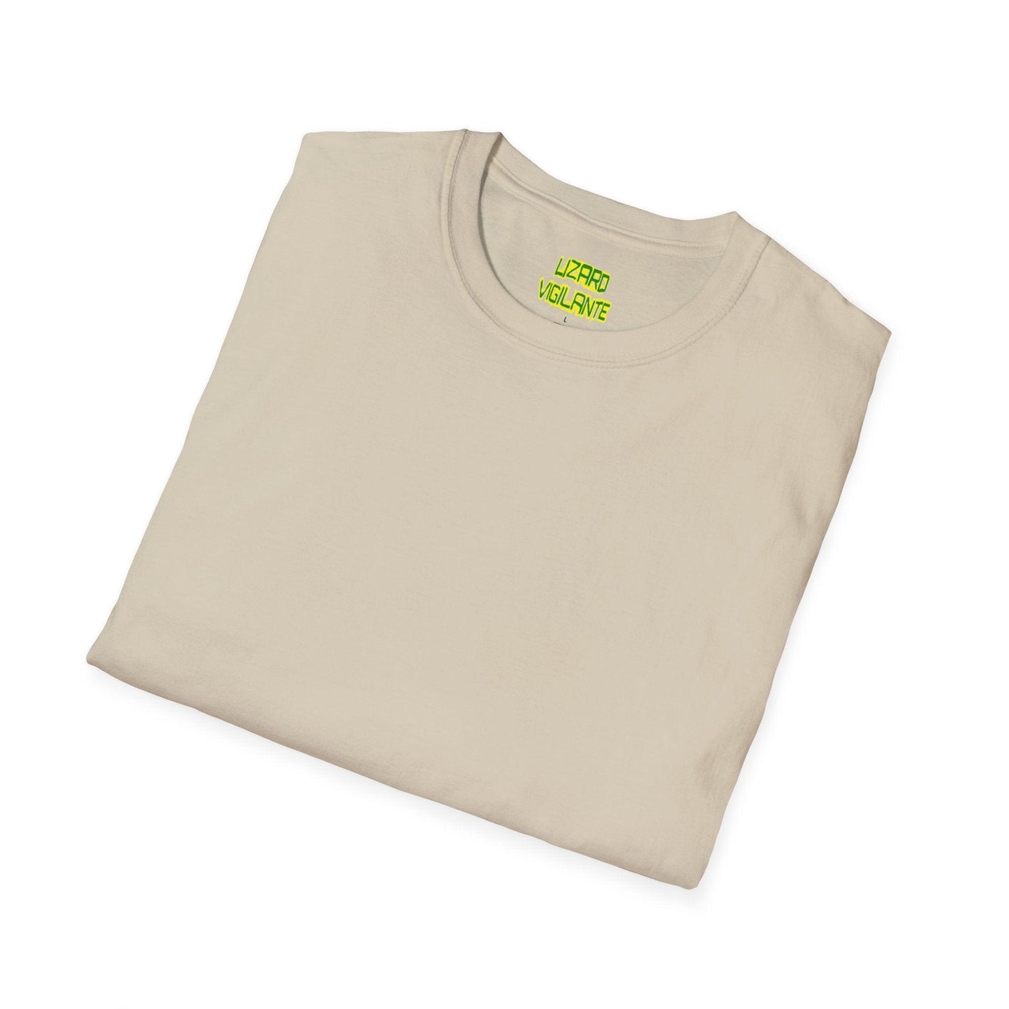 Comfortable Unisex Softstyle T-Shirt - Sand - Lizard Vigilante