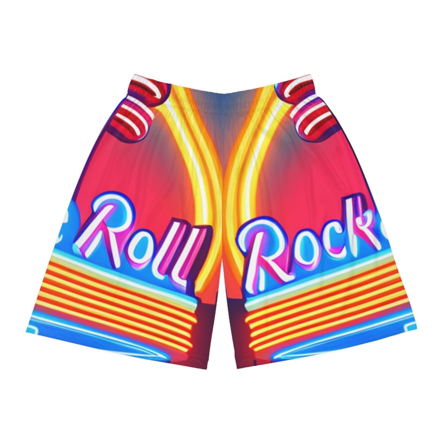 Rock & Roll Diner Basketball Shorts - Lizard Vigilante