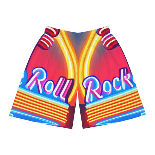 Rock & Roll Diner Basketball Shorts - Lizard Vigilante